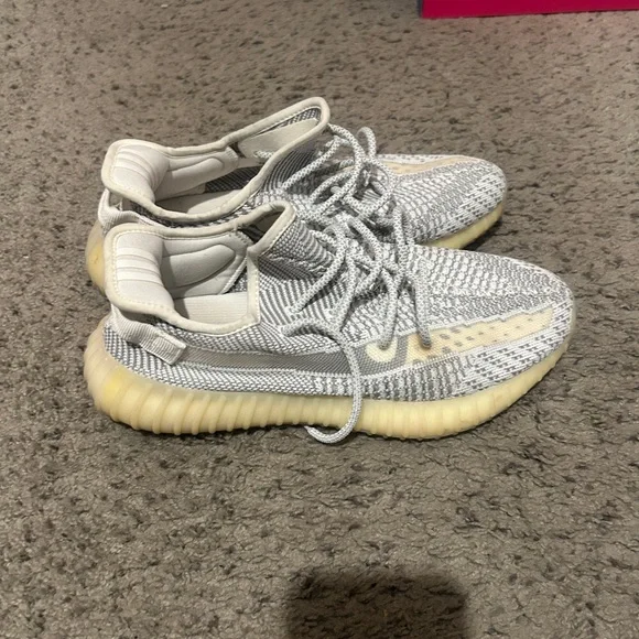 Yeezy Gray and Cream Sneakers - Picture 2 of 4